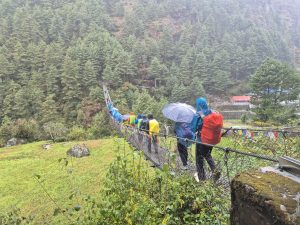 Korki na trasie do Namche Korki na trasie do Namche