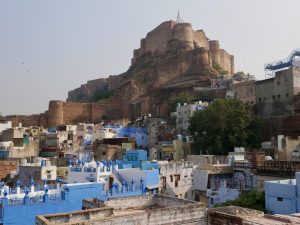 Twierdza Mehrangarh z naszego tarasu Twierdza Mehrangarh z naszego tarasu